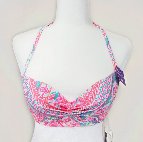 Coco Rave Nixie Bandeau Halter Bikini Top Sz. 32D - Picture 1 of 14